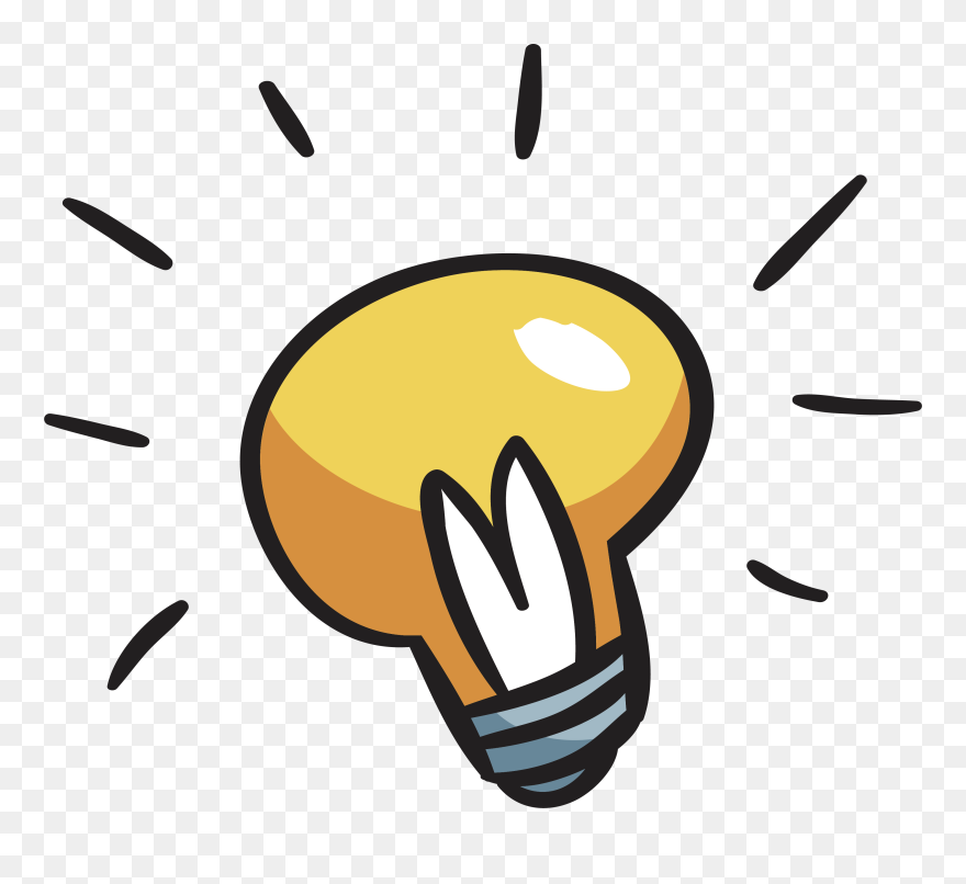 Incandescent Light Bulb Fixture - Thinking Clipart - Png Download