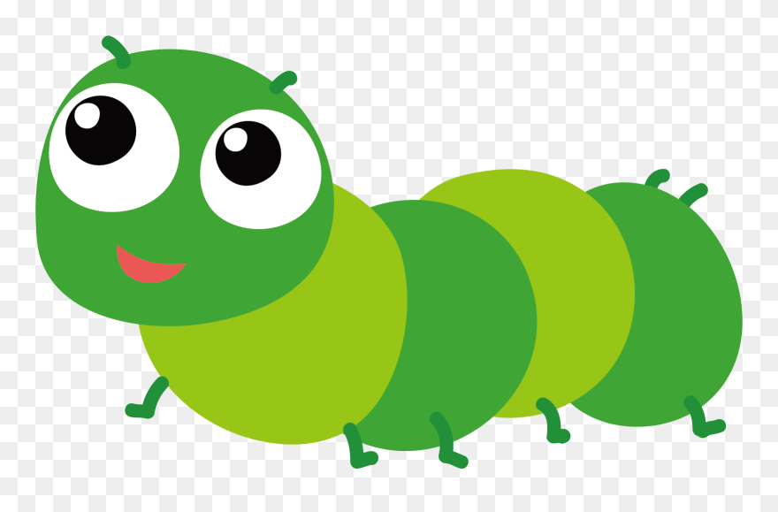 Caterpillar Clipart Vector - Butterfly And Caterpillar Clipart - Png Download