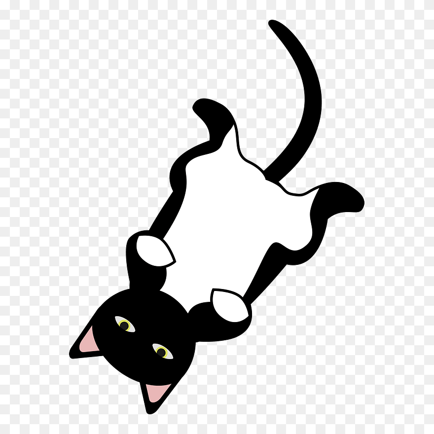 Cat Relaxing Clipart - Cat - Png Download