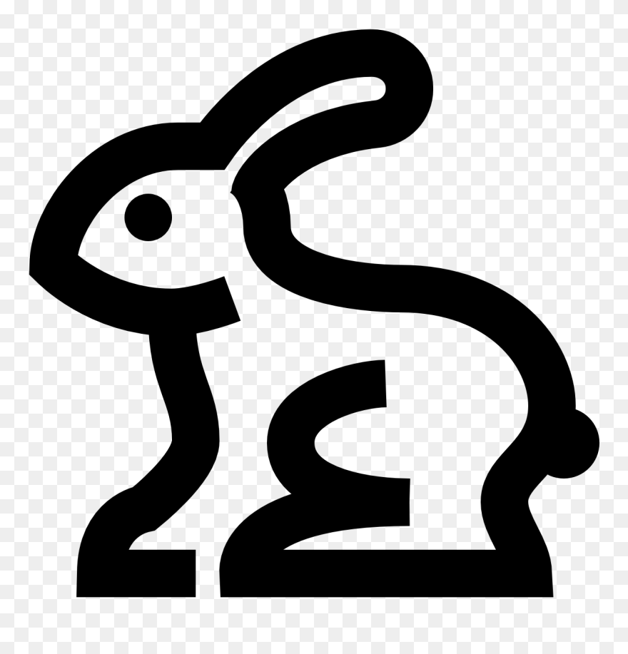 Easter Rabbit Icon - Icon Pscoa Clipart