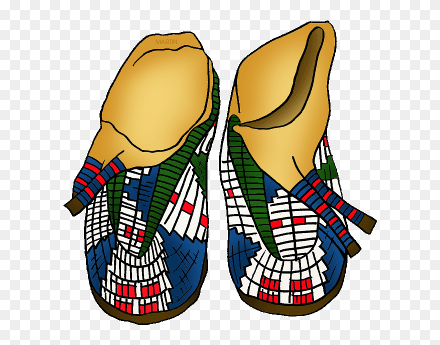 Native American Clipart Woodland Indians - Native American Moccasins Clipart - Png Download