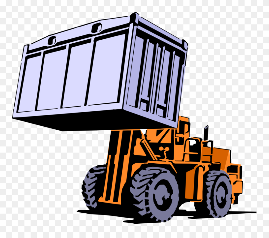 Vector Illustration Of Industrial Warehouseforklift - Forklift Clipart - Png Download