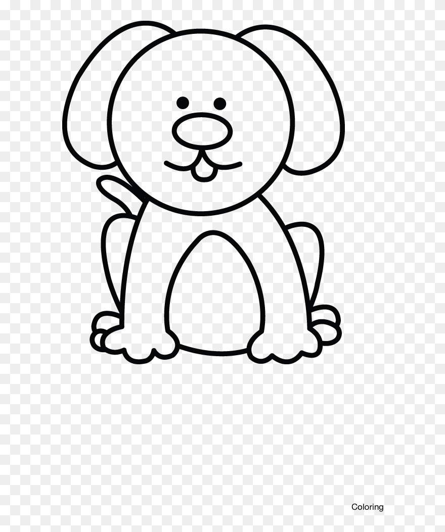 Transparent Pitbull Clipart - Draw A Easy Dog - Png Download