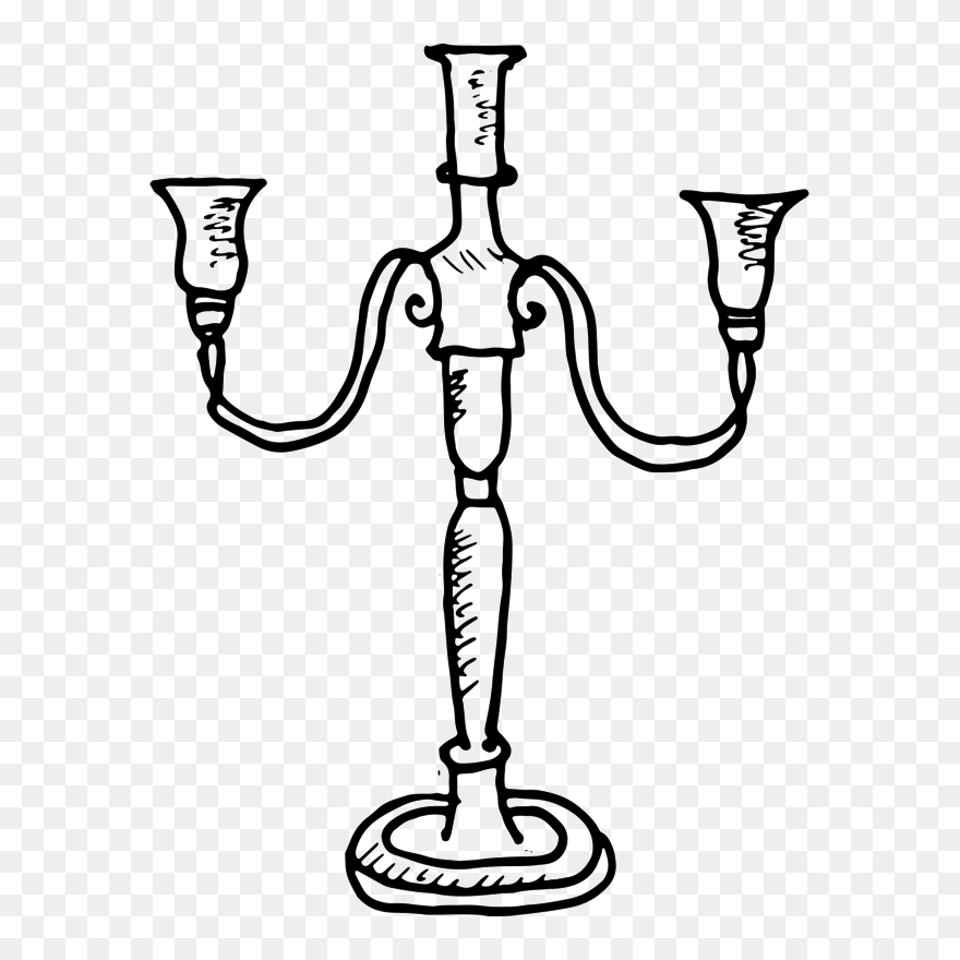 Cliparts For Free Download Menorah Clipart Candelabra - Candle Holder Drawing Easy - Png Download