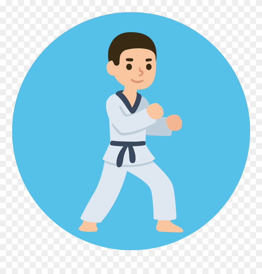 Clipart Boy Taekwondo - Cartoon - Png Download