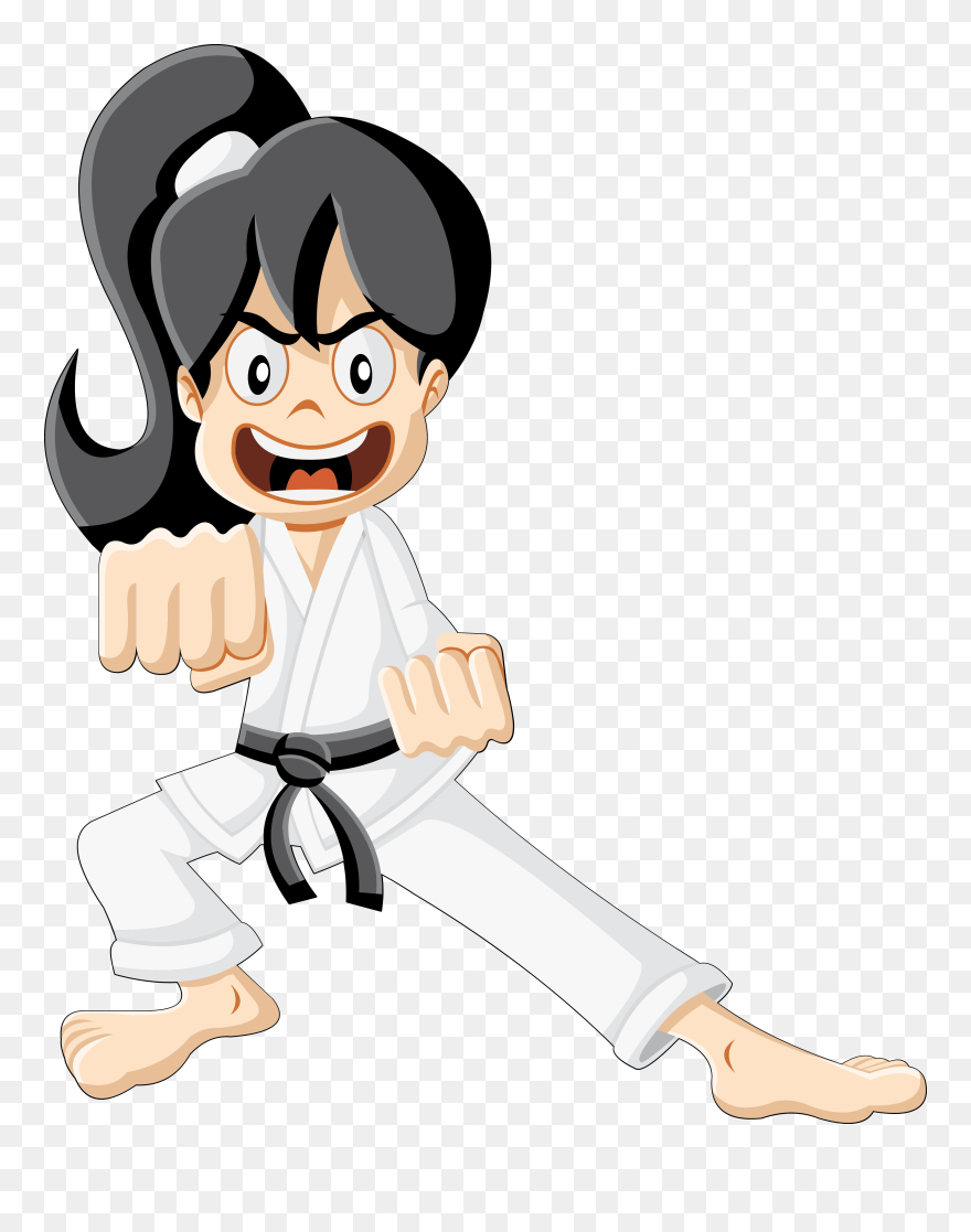 Clip Art The Martial Arts Cartoon - Karate Cartoon - Png Download