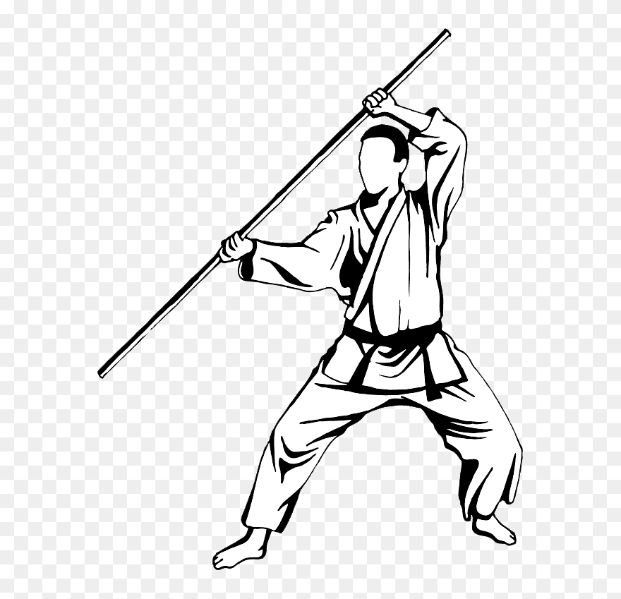 Kobudo Bo Clipart