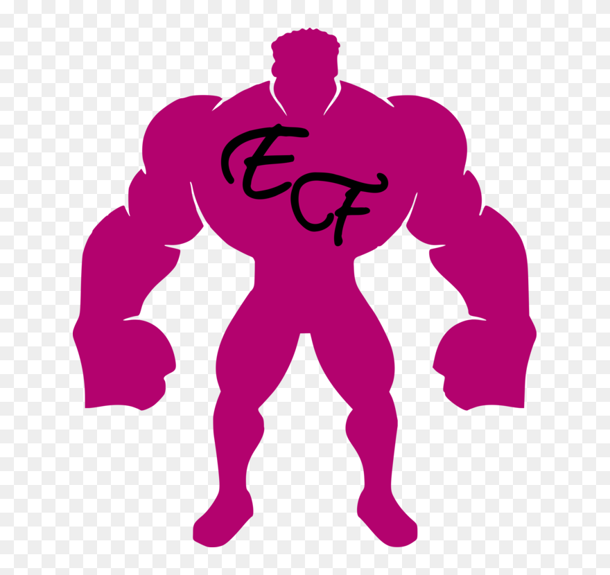 Pink,standing,muscle - 2d Vector Super Hero Clipart