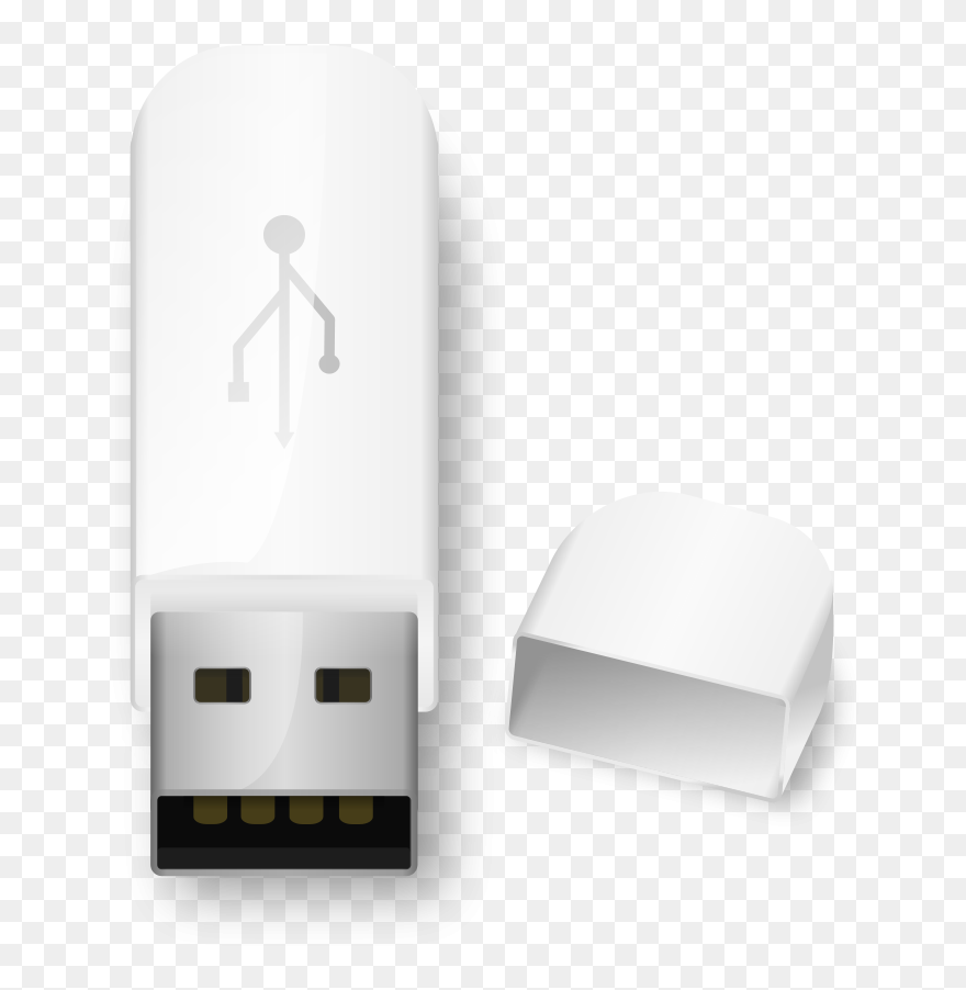 How To Set Use Usb Flash Drive Clipart - Usb Flash Drive - Png Download