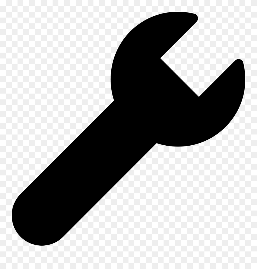 Wrench Silhouette - Repair Tool Icon Clipart