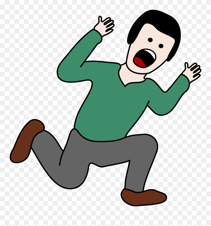 Scared Person Clip Art - Png Download