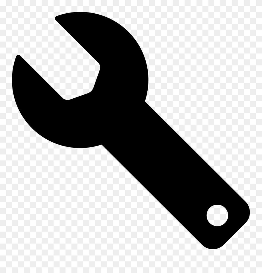 Wrench Black Silhouette Of Tool - Wrench Silhouette Png Clipart