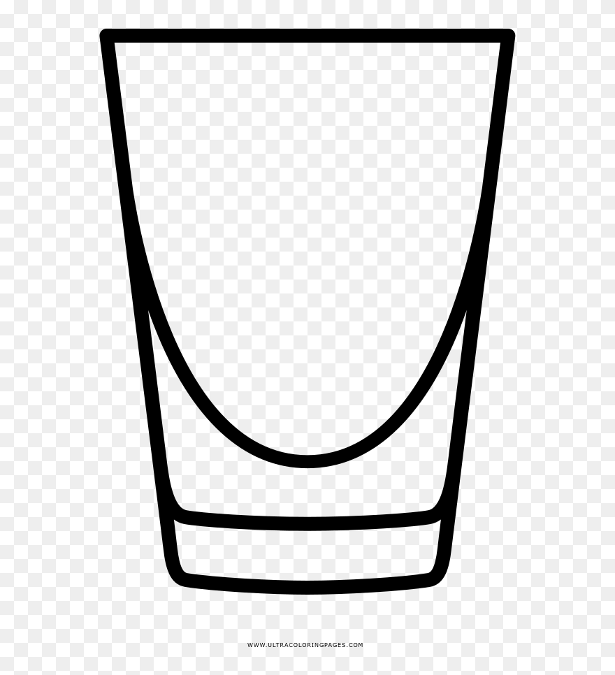 Shot Glass Coloring Page Clipart