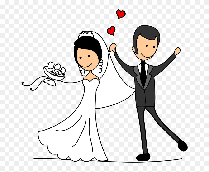 La Jolla Cove Bridge Club - Bride And Groom Clipart - Png Download