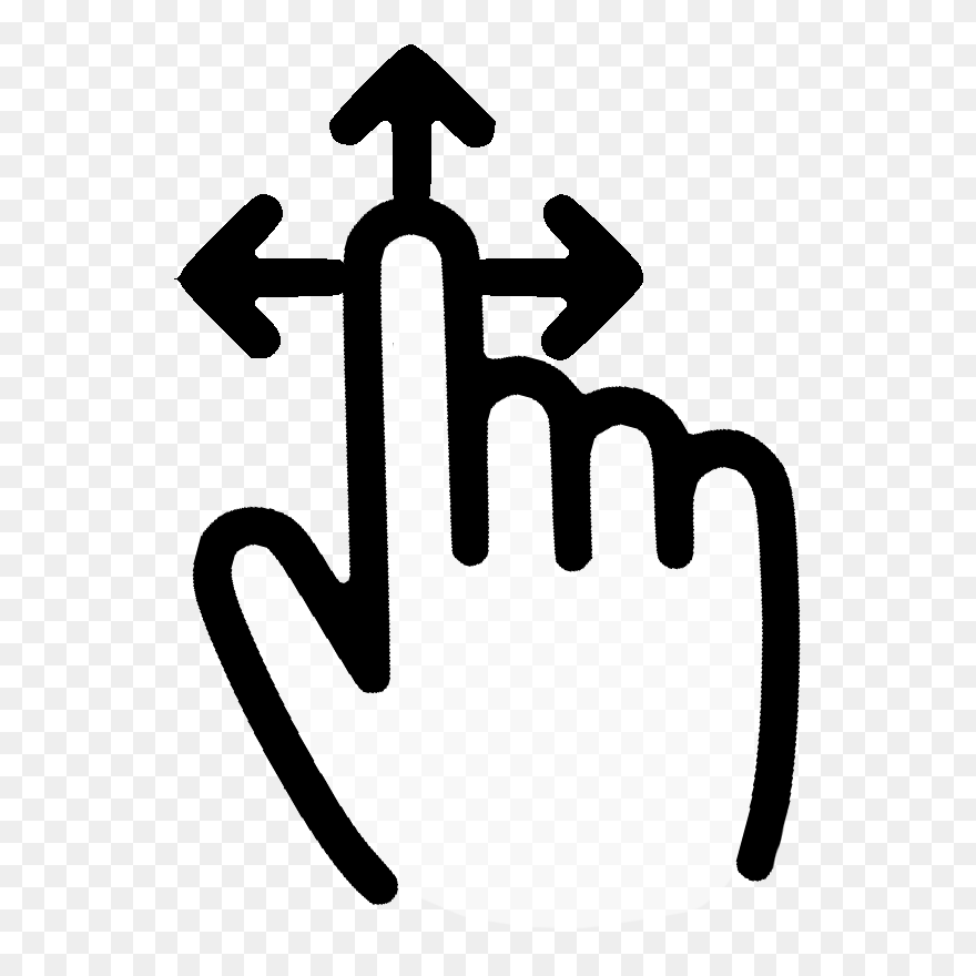 Finger Scroll Up Gesture Clipart
