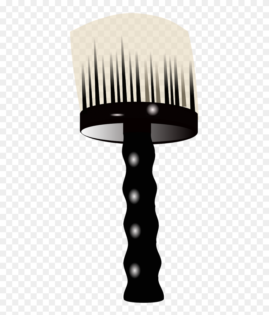 Barber Brush Round - Парикмахерская Кисть Clipart