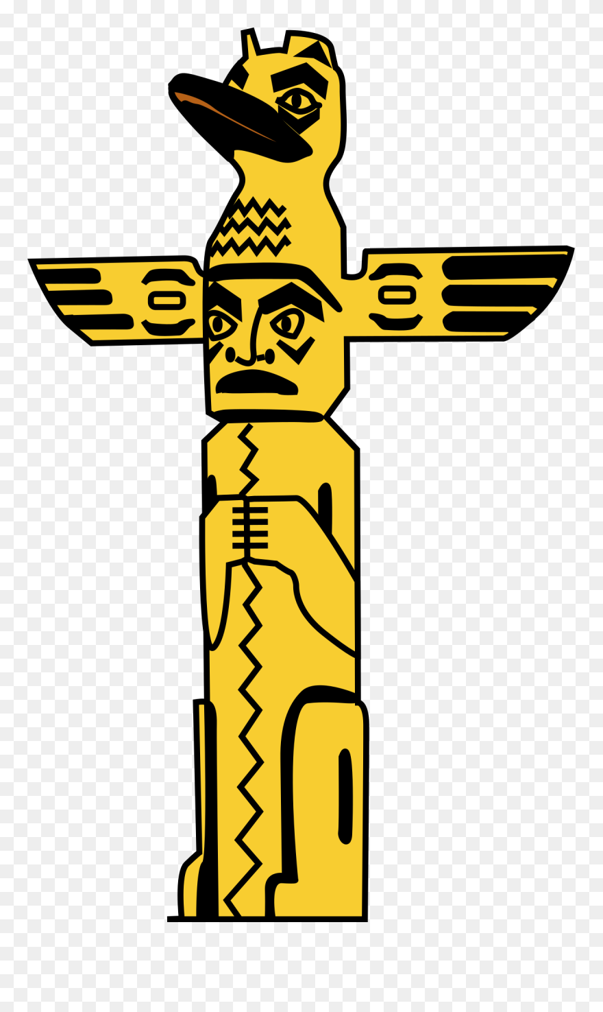 Illustration Of Totem Pole Clipart