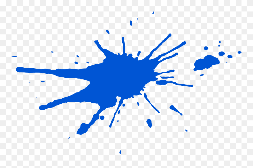 10 Blue Paint Splatters - Blue Paint Splatter Png Clipart