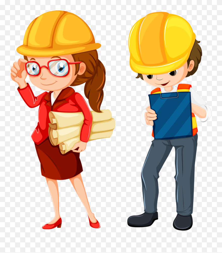 Teach Clipart Community Helper, Teach Community Helper - Female Engineer Cartoon Png Transparent Png