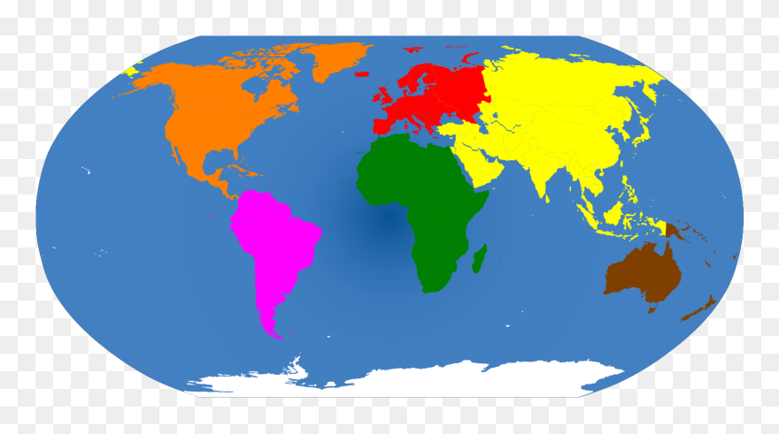 Funny World Map Clipart