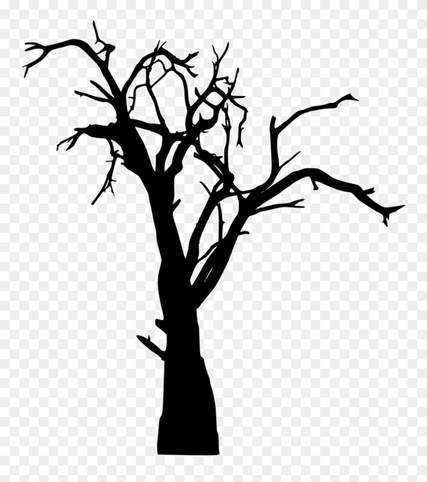 Spooky Tree Png File - Transparent Spooky Tree Silhouette Clipart