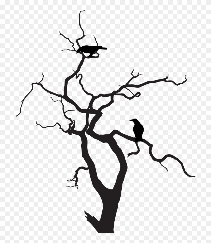 Transparent Bonsai Clipart - Silhouette Of A Scary Tree - Png Download