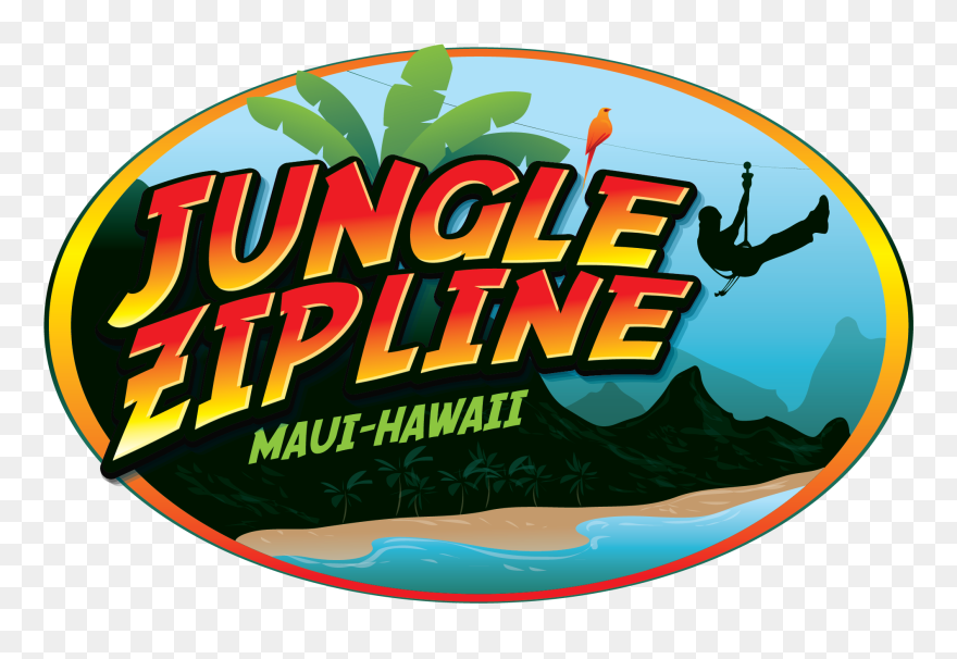 Jungle Zipline Maui - Graphic Design Clipart