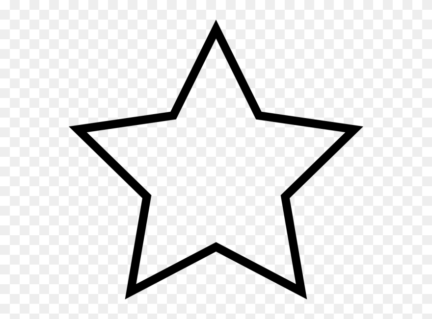 Star Outline Transparent Background Clipart