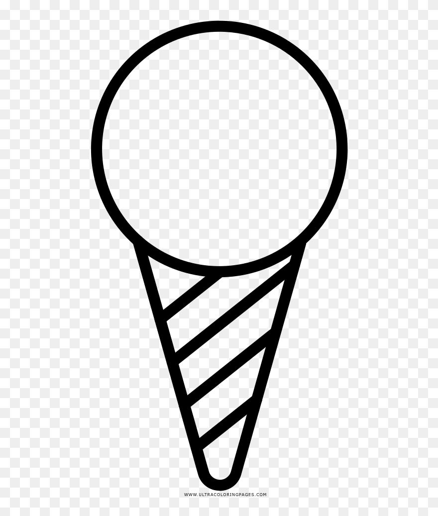 Snow Cone Coloring Page Clipart