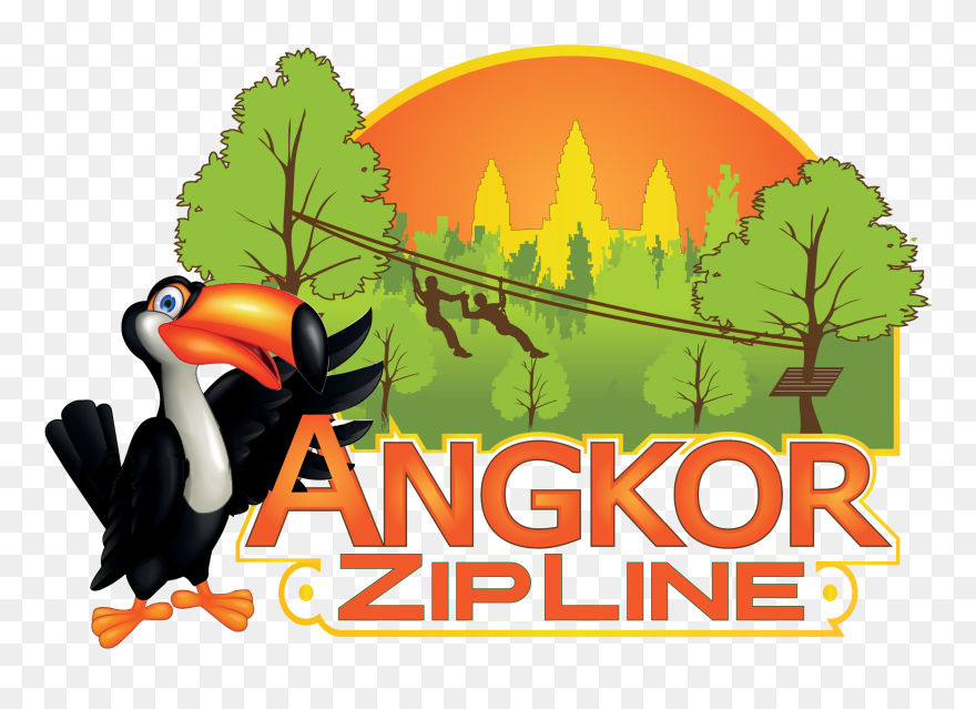 Angkor Zipline Logo Clipart