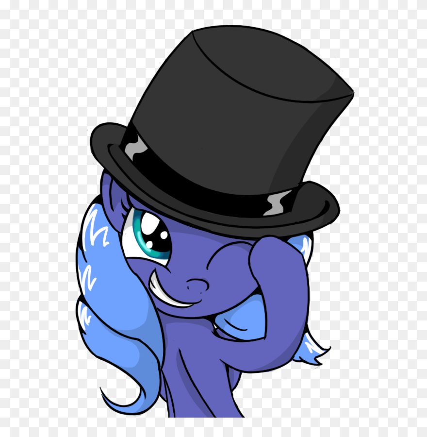 Drawn Top Hat Fedora Hat - Top Hat Mlp Clipart