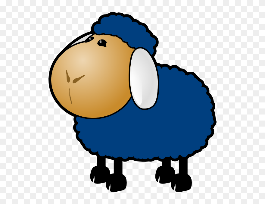 Blue Sheep Clip Art At Clker - Blue Sheep Clipart - Png Download