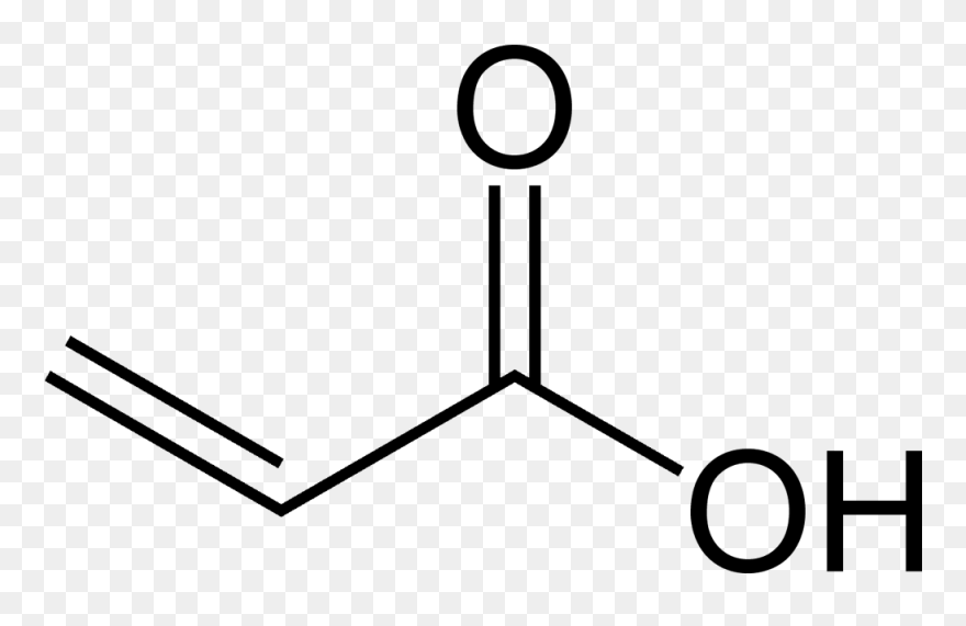 Structural Formula Of Lactic Acid Clipart , Png Download - Acrylic Acid Png Transparent Png
