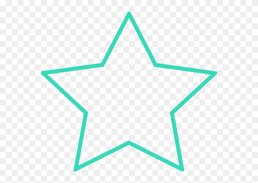Turquoise Star Png - Big Star Shape Clipart