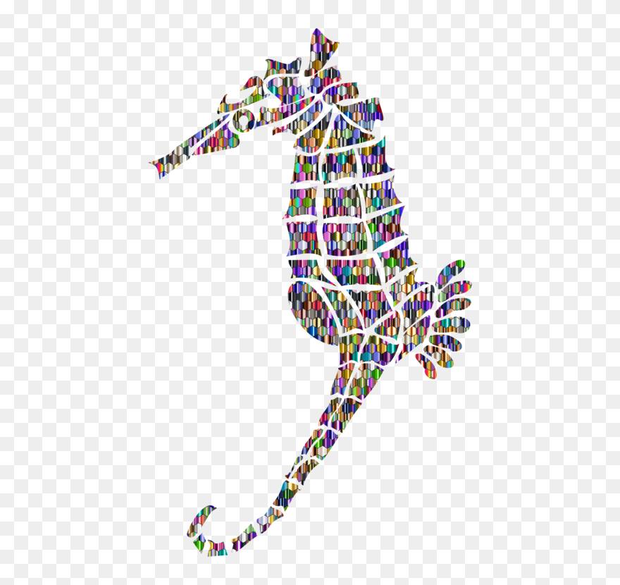 Seahorse Clipart Christmas - Clip Art - Png Download