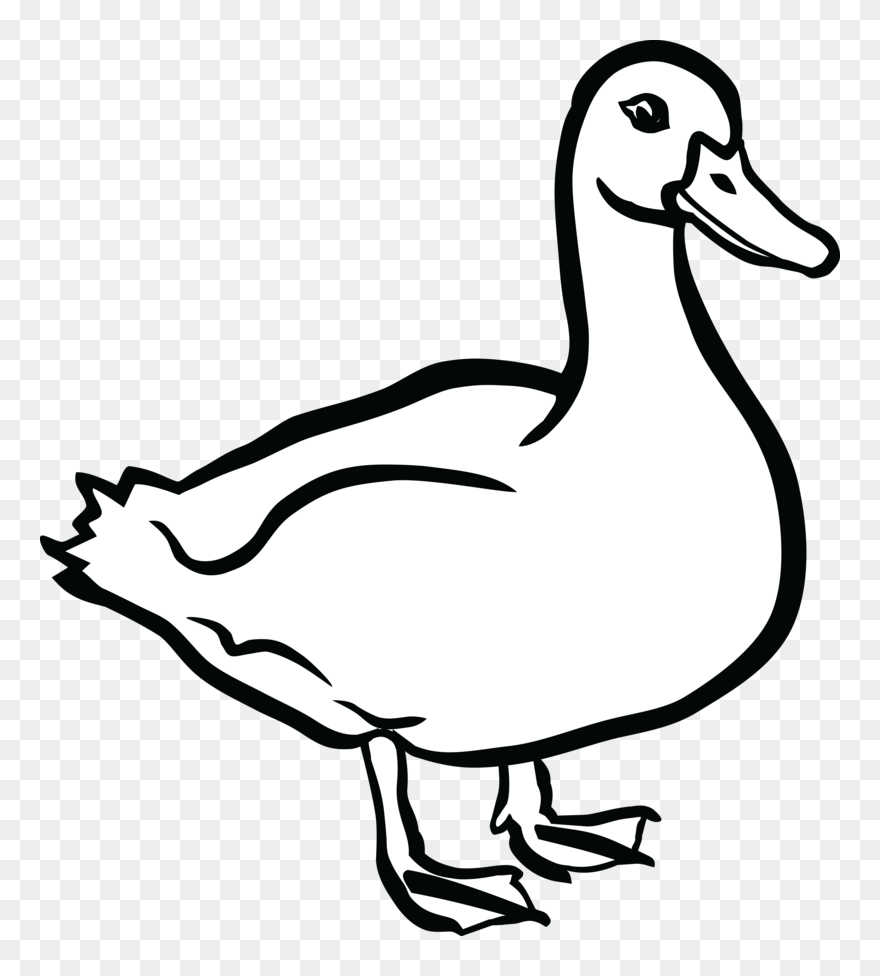 Free Clipart Of A Duck Duck Black And White Clip Art Png Download