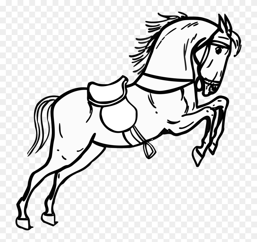 Paul Revere Clipart - Black And White Horse Clipart - Png Download