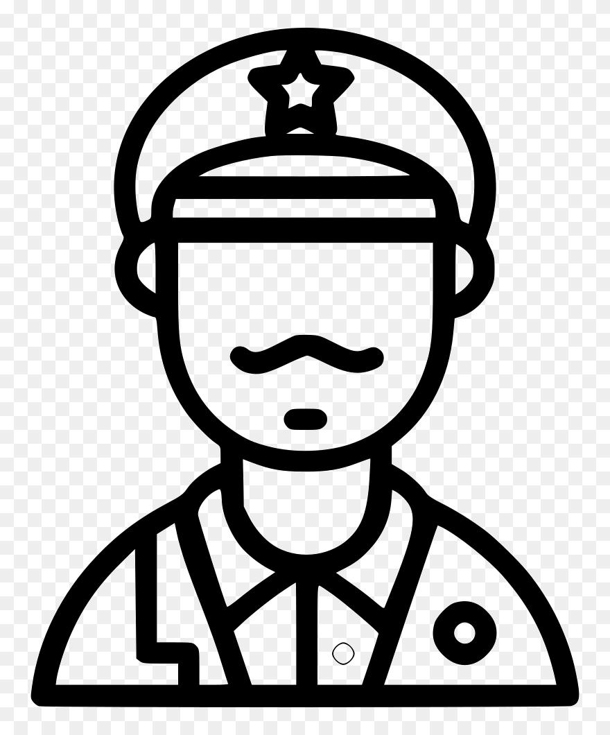 Navy Caption Sherif Police - Ship Captain Clipart Black And White - Png Download