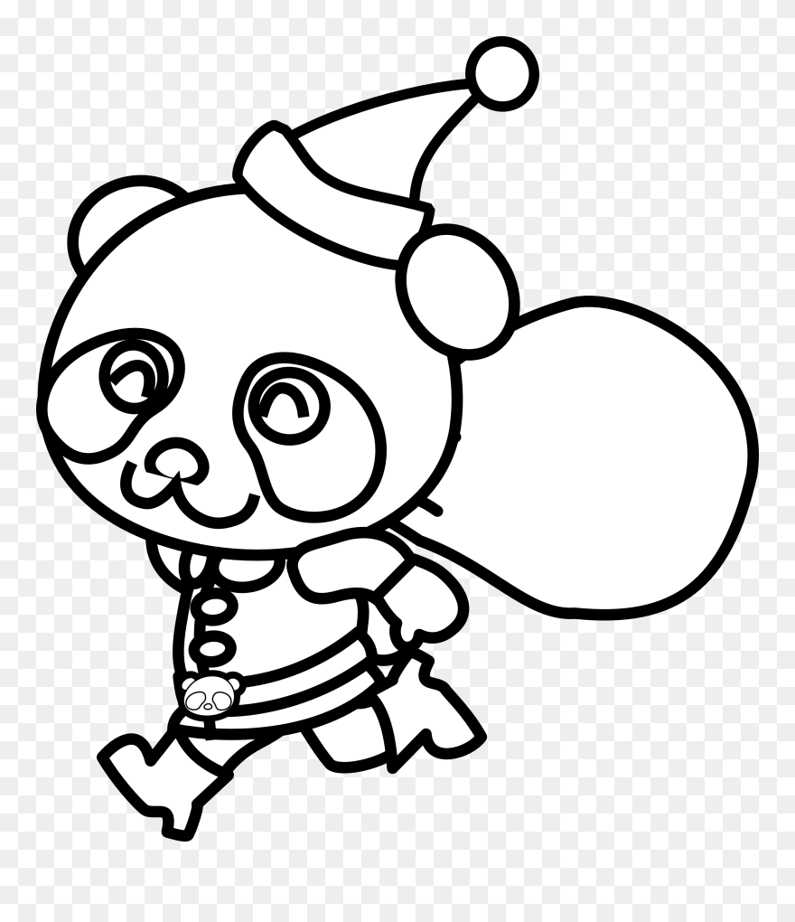 Library Of Christmas Eve Clip Transparent Library Black - Combo Panda Coloring Page - Png Download