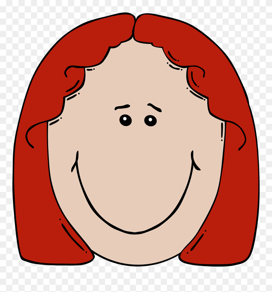 Red Head Clipart - Png Download