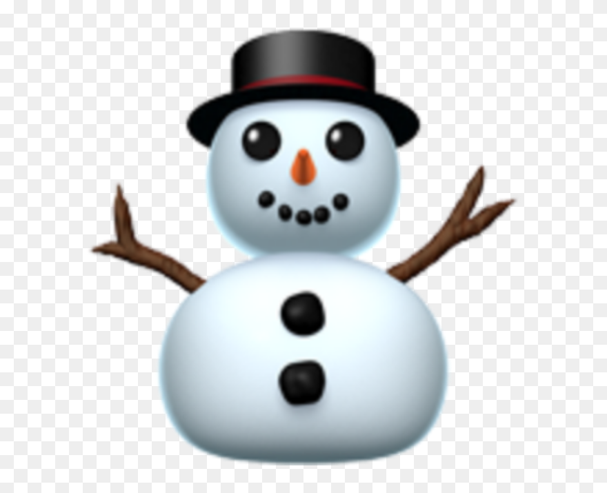 Snowman Emoji Iphone - Ios Snowman Emoji Png Clipart