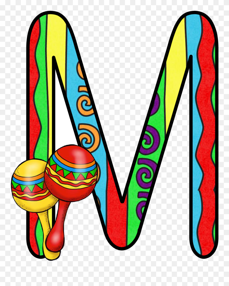 Ch B Alfabeto May - Letter M In Mexican Clipart