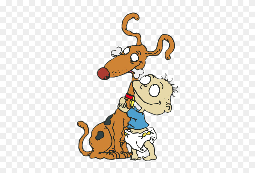 Rugrats Tommy Holding Spike - Tommy And Spike Clipart