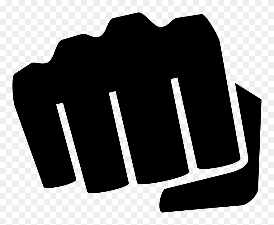 Fist Clipart Clip Art - Punch Fist Silhouette - Png Download