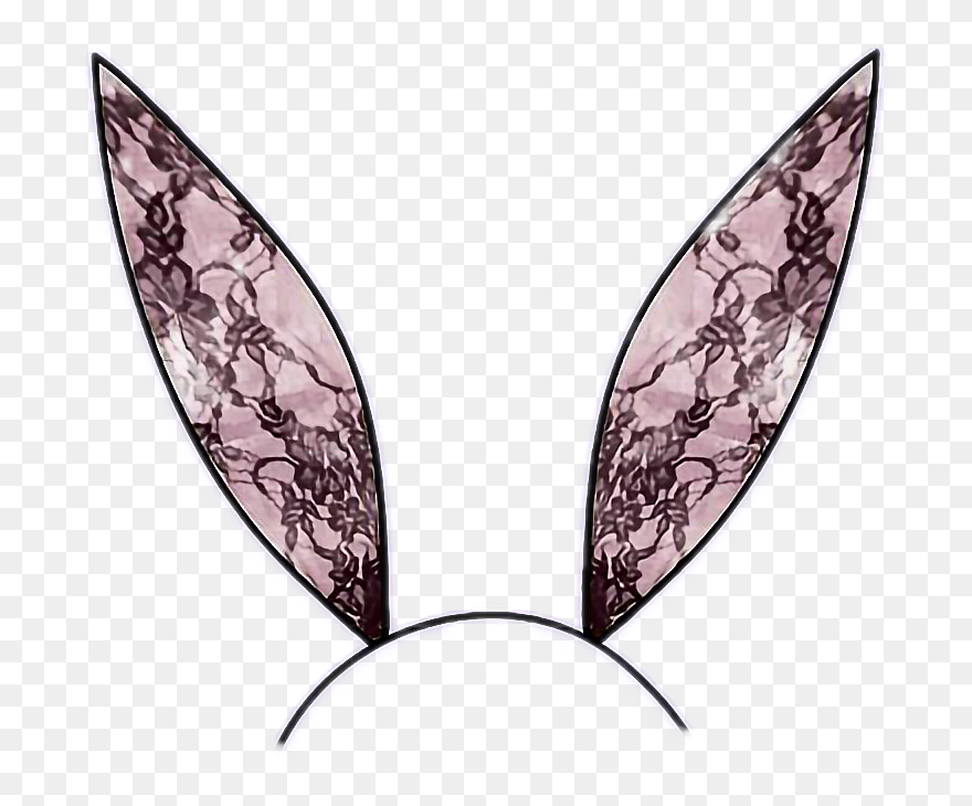 Clipart Bunny Headband - Lace Black Bunny Ears Png Transparent Png