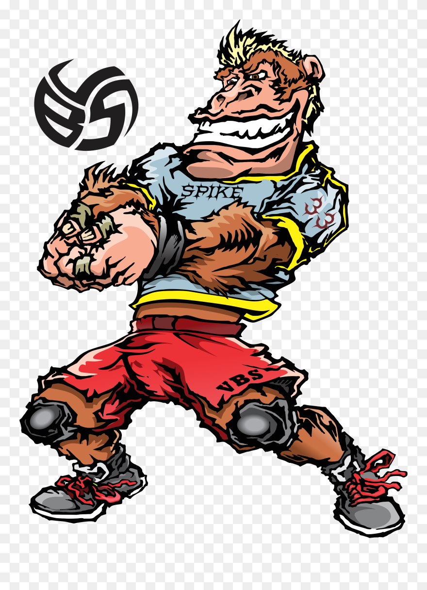 Volleybragswag Coloring Book For Kids With Gorilla - Gorilla Playing Volleyball Clipart