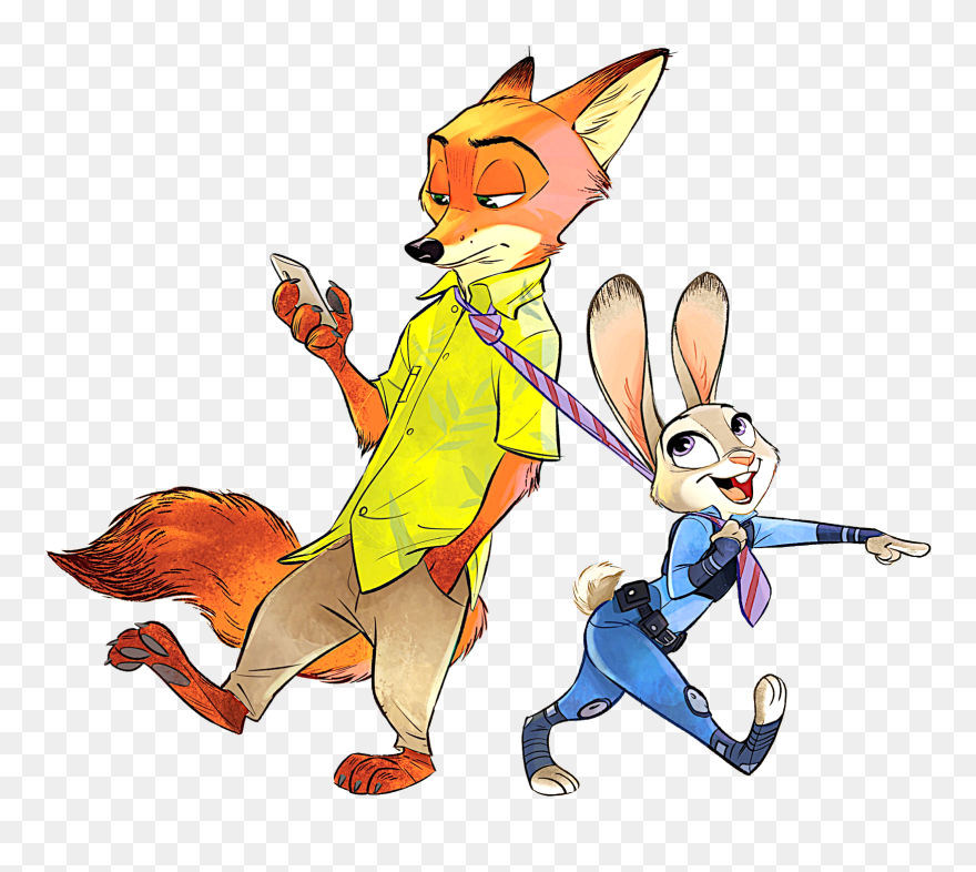 Nick And Judy - Judy And Nick Zootopia Clipart