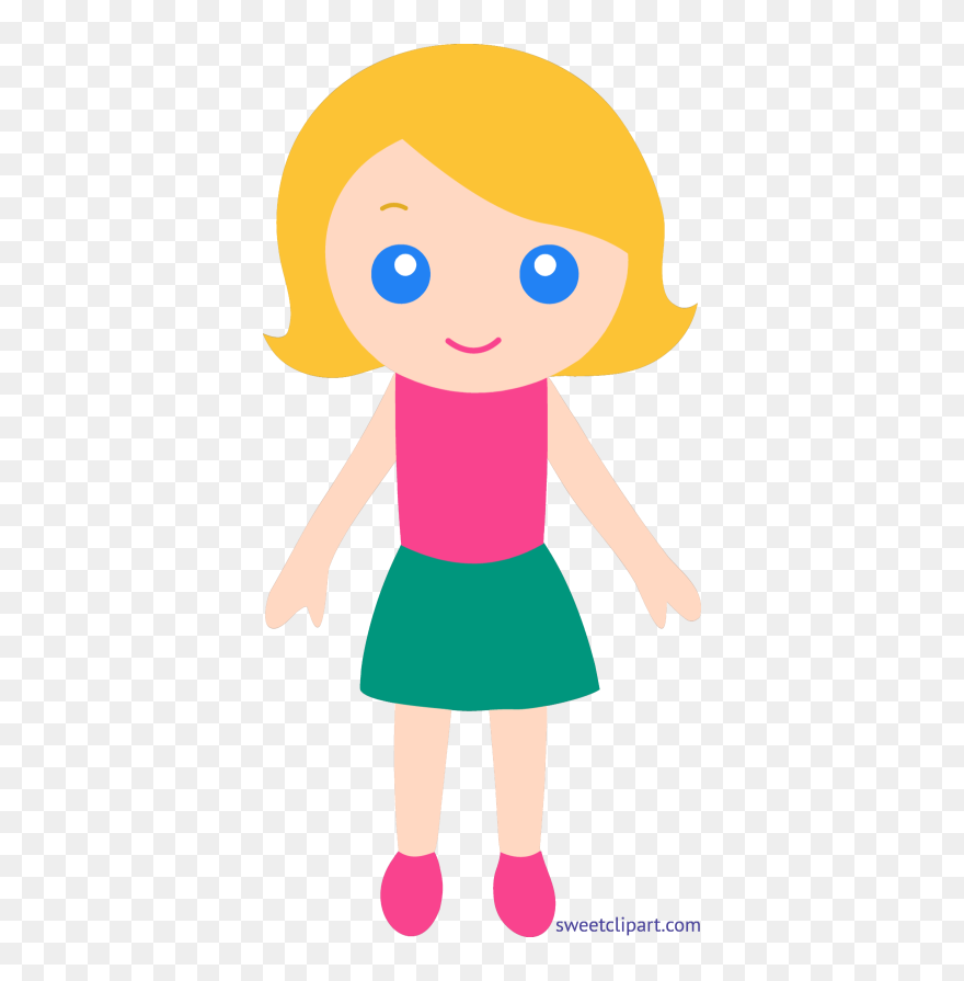 Cartoon Girl Blonde Hair Clipart