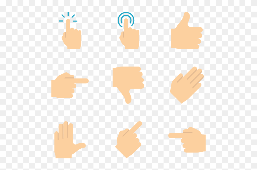 Finger Flat Icon Clipart