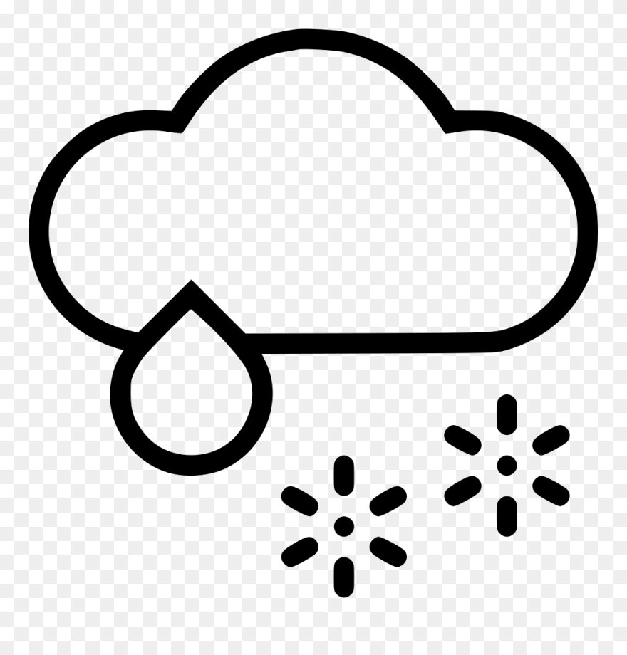 Clipart Rain Snow Mix, Clipart Rain Snow Mix Transparent - Snow And Rain Clipart - Png Download